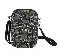 Bolso cruzado de mapache divertido regalo de mapache regalos de panda de basura I Was Good But I Got Over It Spirit Animal Gift monedero para teléfono celular