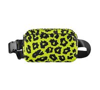 Bolso cruzado de moda amarillo leopardo para hombres y mujeres, mini bolsa de viaje esencial con correa ajustable para viajes, gimnasio y trabajo