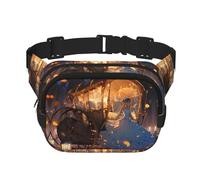 Bolso cruzado de moda con estampado de Cenicienta, bolsa de cintura de senderismo, bolsa de hombro cuadrada de doble capa para viajes y fitness