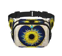 Bolso cruzado de moda con estampado de corazón de dibujos animados, bolsa de cintura para senderismo, bolsa de hombro cuadrada de doble capa para viajes y fitness