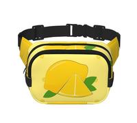 Bolso cruzado de moda con estampado de limón de dibujos animados, bolsa de cintura de senderismo, bolsa de hombro cuadrada de doble capa para viajes y fitness
