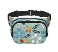 Bolso cruzado de moda con estampado floral de colores claros, bolsa de cintura de senderismo, bolsa de hombro cuadrada de doble capa para viajes y fitness