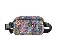 Bolso cruzado de moda con varias flores para mujeres, hombres y adolescentes, bolso de cuerpo cruzado multiusos con correa ajustable para viajes, correr, senderismo, Various Flowers, 1 Size