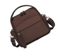 Bolso cruzado de nailon súper ligero con correa ajustable, múltiples bolsillos, para viajes, trabajo, artículos esenciales, moderno, unisex, café, One Size