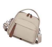 Bolso cruzado de nailon súper ligero con correa ajustable, múltiples bolsillos, para viajes, trabajo, artículos esenciales, moderno, unisex, beige, One Size