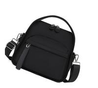 Bolso cruzado de nailon súper ligero con correa ajustable, múltiples bolsillos, para viajes, trabajo, artículos esenciales, moderno, unisex, Black, One Size