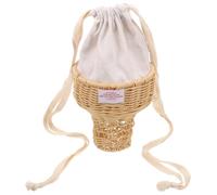 Bolso Cruzado de Peluche Estilo Cono de Helado para Chicas Adolescentes | Tejido y Plástico, Diseño Kawaii y Fácil de Llevar, para Calle y Fiesta, Cabe Monedas y Móvil