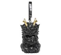 Bolso cruzado de PVC inspirado en dragones, correa ajustable, bolso ligero para mujer, esencial diario, estilo de criatura mítica, bolso de mano ajustable, práctica bolsa de PVC, Black