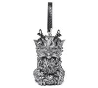Bolso cruzado de PVC inspirado en dragones, correa ajustable, bolso ligero para mujer, esencial diario, estilo de criatura mítica, bolso de mano ajustable, práctica bolsa de PVC, Silver