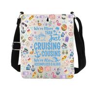 Bolso cruzado divertido con texto en inglés "We're more than just Cruising Cousins", regalo de vocación familiar, Cruising Cousins Cb UK, 0