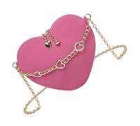 Bolso Cruzado en Forma de corazón, bandoleras de Piel sintética con Correa de Cadena, Bolso de Viaje Adecuado para Mujeres y niñas, Bolso de Compras