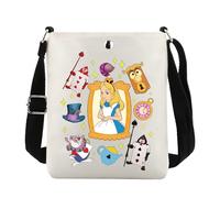 Bolso cruzado inspirado en la película de dibujos animados, regalo para amantes de las princesas de aventura, para fanáticos de, Alice Princess Cb EU, 8.27 Inches ×6.5 Inches × 0.79 Inches