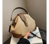 Bolso cruzado ligero de lujo con bloques de color, textura premium, bolso retro occidental, minimalista, bolsa de hombro