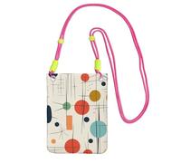 Bolso cruzado moderno de mediados de siglo, impermeable, bolso de hombro para mujer, fucusia, talla única