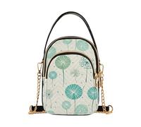 Bolso cruzado para hombre con múltiples bolsillos, color beige con diente de león para mujer