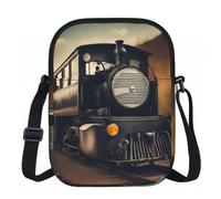 Bolso cruzado para mujer, con estampado de locomotora, bolso de hombro para viaje, casual, diario, versátil
