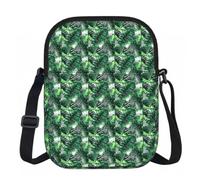 Bolso cruzado para mujer, diseño de hojas de plátano y palmera tropical, bolso de mano, casual, diario, versátil
