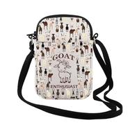 Bolso cruzado para mujer, para amantes de las cabras, regalo para ella, animales de granja, bolsa de hombro de cabra boer, Goat En Cr Reino Unido