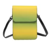 Bolso cruzado para teléfono con estampado de estilo verde claro, para mujer, pequeña cartera para teléfono celular, bolso de hombro, mini bolso casual diario para mujer