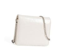 Bolso cruzado pequeño con cadena de moda para pintalabios, piel sintética, monedero, organizador de auriculares, tarjetero, beige