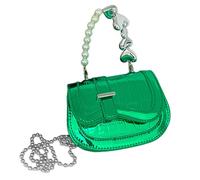 Bolso Cruzado Pequeño Cuadrado con De Perla Barra Labios con Cadena Hombro para Teléfono Móvil Monedero para Mujer Y Niña Novedad 2023