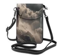 Bolso cruzado pequeño para teléfono celular con texto "Staring Into The Abyss" para mujer, compacto, moderno y fiable para el uso diario