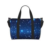 Bolso cruzado portátil con estampado de estrellas azules para mujer, adecuado para fitness, viajes.