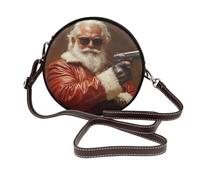 Bolso cruzado redondo de piel con diseño de Papá Noel Spy para mujer