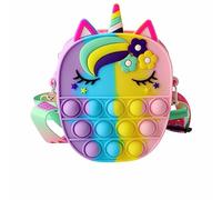 Bolso Cruzado Silicona Pop-It Unicornio 14 X 12 X 3,5 Cm 1 U