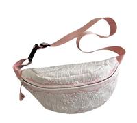 Bolso cruzado unisex casual vintage para el hombro, riñonera, bolsa deportiva japonesa para hombres y mujeres, Pink
