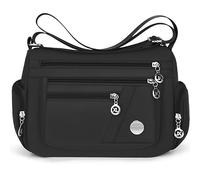 Bolso cruzado unisex informal - una espaciosa bolsa de hombro con múltiples bolsillos, hecha de forro ligero y duradero