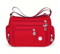 Bolso cruzado unisex informal - una espaciosa bolsa de hombro con múltiples bolsillos, hecha de forro ligero y duradero