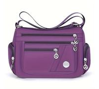 Bolso cruzado unisex informal - una espaciosa bolsa de hombro con múltiples bolsillos, hecha de forro ligero y duradero