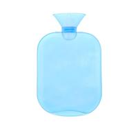 Bolso de agua caliente, calor de bolsa de agua caliente transparente de 2000 ml 3 colores/bolsa de agua de gran tamaño fría(Azul)