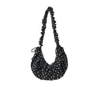Bolso De Albóndigas De Estilo Coreano para Mujer Bandolera Plisada Hombro Elegante Desplazamientos a Retro Axila Lunares Bandolera para Mujer Hombro Plisado Albóndigas De