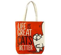 Bolso de Algodón con Forro y Cremallera - Gato Simon's Cat R