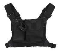 Bolso de Aparejo de Pecho para Hombres Y Mujeres, Chaleco Multibolsillo Hip Hop Funcional Radio de Dos Vías Paquete de Bolsillo en el Pecho Mochila Apta para GP340 CP040 BF UV-5R Walkie Talkie