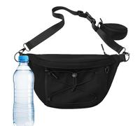 , Bolso de | Bolso de Pecho Multibolsillos para Senderismo de Viaje | Mochila Ligera, Impermeable y Ajustable, Negro, Talla única