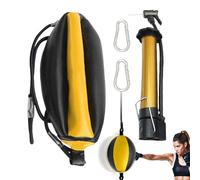 Bolso De Boxeo De Doble Extremo, De Velocidad De Doble Extremo - Bolso De Boxeos Ajustable Flex De Cuero PU - Boxeo con Aguja, Carabines, Diadema Refleja para Reacción Y Entrenamiento D