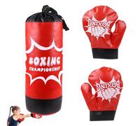 Bolso De Boxeo Niños - Guantes De Boxeo - Bolsos De Boxeo - Bolso De Boxeo Inflable - Bacero De Boxeo Para Niños Con Guantes De Boxeo, Regalos De Cumpleaños Para Aliviar La Energía Y Construir Habilid