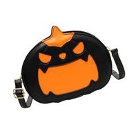 Bolso de calabaza, Bolso de calabaza | Divertido bolso de hombro con calabaza - Bolso bandolera de piel de calabaza, bolso de hombro para Halloween para mujer, elegante para Halloween, Negro , Rabbia