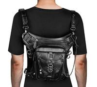 Bolso de cintura Steampunk, bolso de cinturón medieval | Bolso medieval de piel sintética con pierna caída,impermeable con correa para la pierna, estilo gótico, Retro, Punk, para viajes, senderismo, h