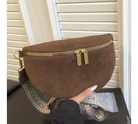 Bolso de Cintura Vintage para Mujer - Se Puede Usar como Bandolera o Cruzado, con Correa Ajustable y Cierre de Cremallera con Tiradores Dorados Dobles. Su Diseño Elegante es para a Día, Compras y