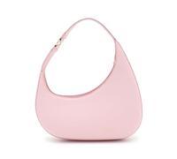 Bolso de color liso for niñas, moderno bolso hombro tipo hobo con forma barco, estilo media luna, minimalista, for mujer(PINK)