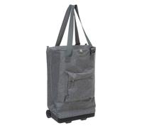 5 five simply smart 5five - Bolsa de la Compra Plegable con 2 Ruedas, Gris, 30 l - Bolsillos con Cremallera - Ahorra Espacio - Almacenamiento fácil y práctico
