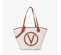 Bolso de compras Covent de Valentino Bags blanco marrón