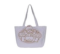 Bolso de compras de lona para mujer, bolso de hombro de gran capacidad, bolso casual para mujer, bonito bolso de mano con estampado de dibujos animados, bolsa de estudiante, bolsa de hombro con