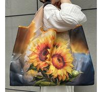 Bolso de compras grande plegable con un cuadro al óleo de , de nailon , ideal para mujeres como bolso tote, bolso de gimnasio o para viajes y almacenamiento de comestibles