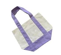 Bolso de compras para mujer, bolso de mano de moda, bolso escolar a juego, gran capacidad, lona para hombro, mujer, profesión de compras, morado