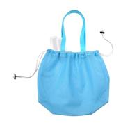 Bolso de concha para niños, bolsa de playa para niños, bolsa de playa con cordón, impermeable, bolsa de playa, bolso de hombro lavable, bolso de hombro de malla para compras, Azul (Cielo),